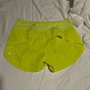 Lululemon Speed Up Shorts - Neon Green